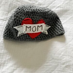 Crochet ‘Mom Tattoo’ Hat | Handmade | 3-6 Months